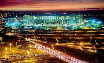 Estadio Mané Garrincha, sede del amistoso del viernes entre Flamengo y Olimpia.