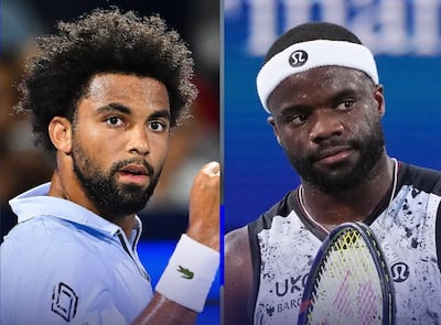 Arthur Fils (izquierda) y Frances Tiafoe se enfrentaron una sola vez, con triunfo del galo en tres mangas en el Masters 1000 de Miami 2025.