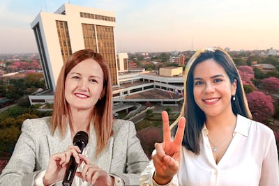 Johanna Ortega y Soledad Núñez, precandidatas a la Intendencia de Asunción
