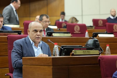 El titular de Senado, Basilio Bachi Núñez (ANR, HC). Foto. Prensa Senado.