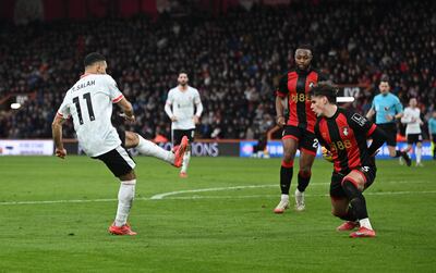 Mohamed Salah (11) fue la gran figura del Liverpool