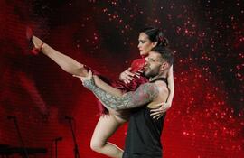 Lali González y Maxi Diorio lo dieron todo en su nueva presentación en el Bailando 2023. (Instagram/Lali González)