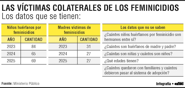 De 2023 a 2025 hubo 113 feminicidios; 85 víctimas eran madres. 218 hijos quedaron huérfanos.