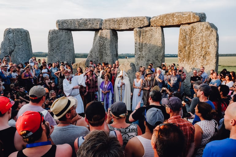 Solsticio de verano en Stonehenge.