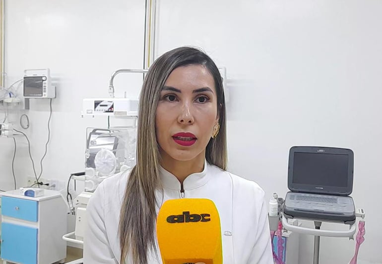 Dra. Eliane Gamarra, jefa de terapia neonatal en Pedro Juan Caballero.