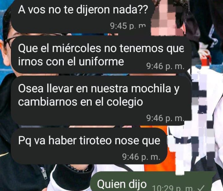 amenazas colegio Presidente Franco