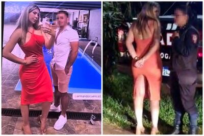 Idalina Samaniego Bernal, una hora antes antes y una hora después de la operación Umbral en Saltos del Guairá.