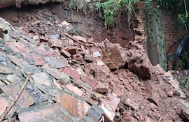 Destrozos en la Chacarita tras el temporal del lunes.