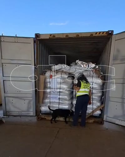 Incautación de 24 toneladas de cocaína en Villeta.