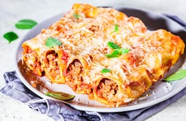 Canelones de carne.