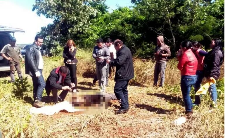 Imagen de archivo de abc color del día del hallazgo del cuerpo de Mariza Jara González.