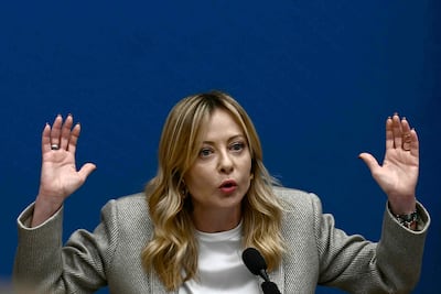 Giorgia Meloni, primera ministra de Italia.