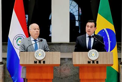 Declaración conjunta de los cancilleres de Paraguay y Brasil, Rubén Ramírez y Mauro Vieira, respectivamente. Anuncio de reinicio de revisión del Anexo C de Itaipú.