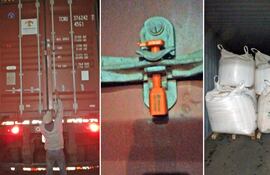 El contenedor fue cerrado en uno de los silos de la firma exportadora, en   Tacuatí, con el precinto de seguridad y  las bolsa bien acomodadas.