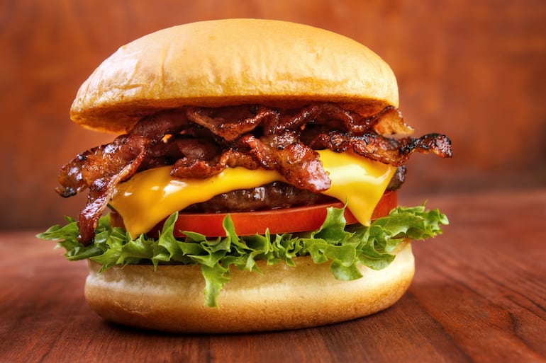 Hamburguesa con bacon.