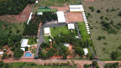 Vista aérea del Centro de Retiro del Pastor José Alberto Insfrán Galeano, en Brítez Cue.