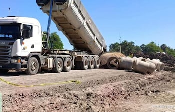 Materiales para alcantarillas en caminos del Alto Paraguay