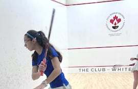 La paraguaya Fiorella Gatti quedó fuera de pelear por el título del Mundial de Squash en Canadá, pero seguirá compitiendo por los puestos finales.
