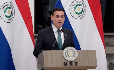 Conferencia de prensa d el canciller paraguayo, Rubén Ramírez Lezcano