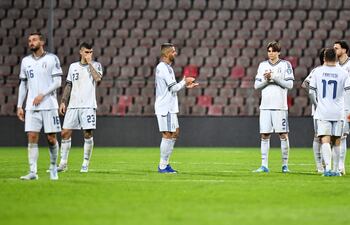 Los italianos no encuentran consuelo luego de quedar eliminados en la tanda de penales ante Bosnia.