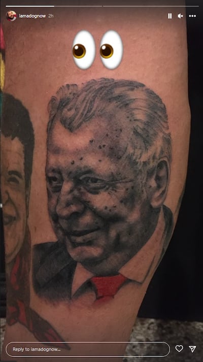 Walter De Souza Lobo tatuó el retrato de Juan Carlos "Calé" Galaverna. Instagram: @iamadognow