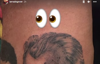 Walter De Souza Lobo tatuó el retrato de Juan Carlos "Calé" Galaverna. Instagram: @iamadognow