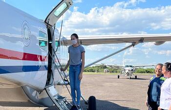 La joven fue trasladada desde la comunidad Sargento José Félix López (Puentesinho) Departamento de Concepción (530 km) hasta el Hospital Central, para el trasplante.