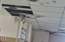 Así se ve el techo del Hospital de Trauma.