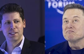 Combo de fotografías de archivo que muestra al CEO de OpenAI Sam Altman (i) y al multimillonario estadounidense Elon Musk.