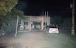 El edificio del puesto policial que fue quemado por el EPP en la colonia Naranjito.