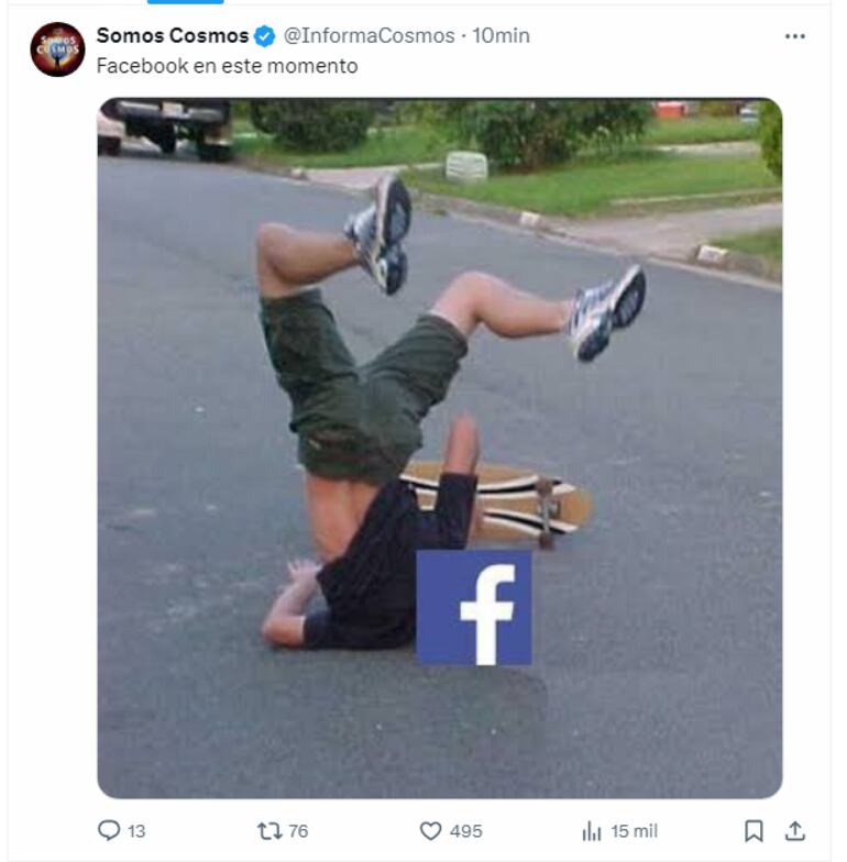 Usuarios de X usan el humor para graficar la caída de Facebook e Instagram.