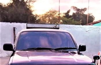 La camioneta incautada esta madrugada del militar.