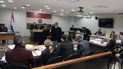 vdbn Momento en el Dr. Pablo Lemir comparece en el juicio oral y publico sobre el asesinato de María Fernanda Benítez.