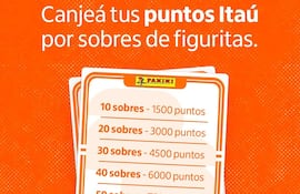 Itaú organiza canje de puntos por sobres de figuritas Panini en Paseo La Galería.