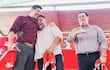Santiago Peña, Claudio Samaniego, intendente de Nanawa y Horacio Cartes.