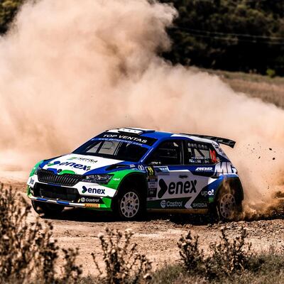 Augusto Bestard (Škoda Fabia Evo), el mejor paraguayo, ayer.