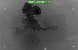 Imagen publicada por el Comando Central de la armada de Estados Unidos de la operación "Furia Épica", de Estados Unidos contra Irán.