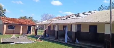 La institución educativa necesita con urgencia la reparacción del techo que fue afectado por el fuerte viento ocurrido el sábado al mediodía