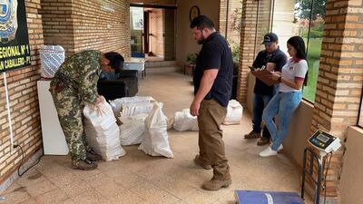 El cargamento estaba en 9 bolsas distribuidas en 607 paquetes totalizando un peso de 415 kilogramos.