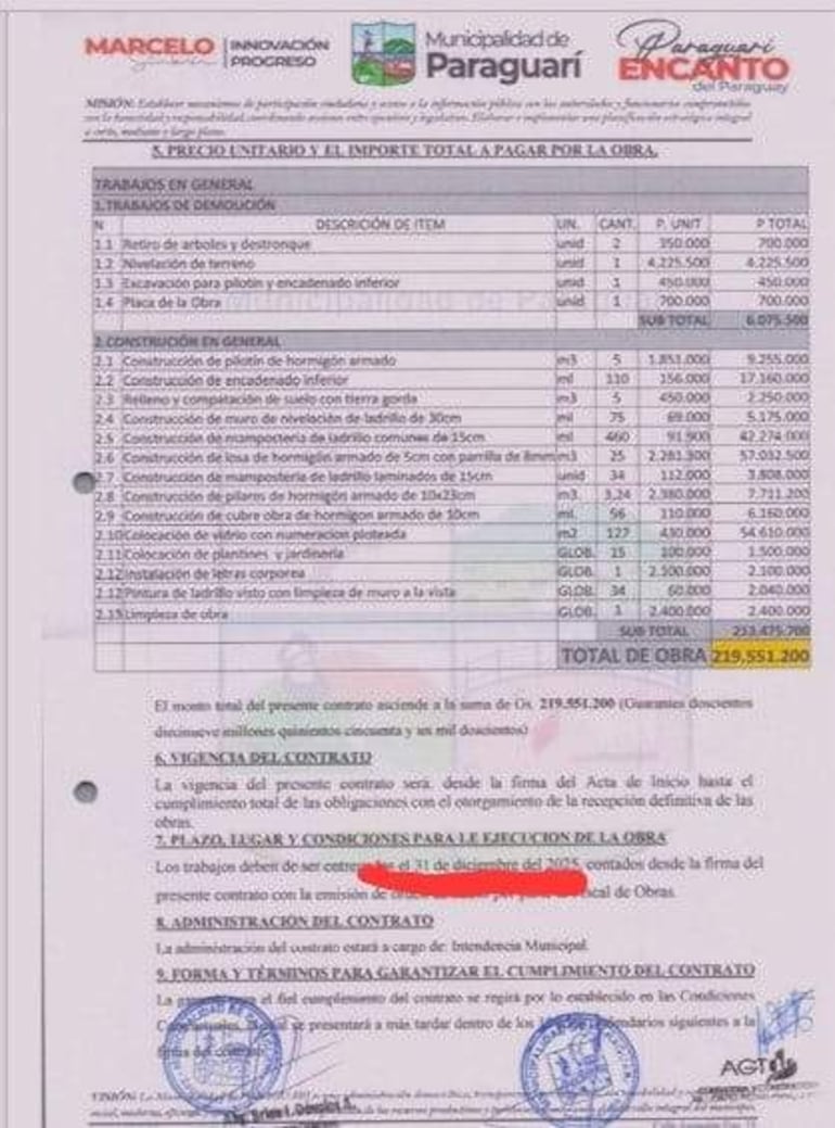 A más de un año del contrato, la construcción de 40 columbarios sigue inconclusa en el cementerio de Paraguarí.