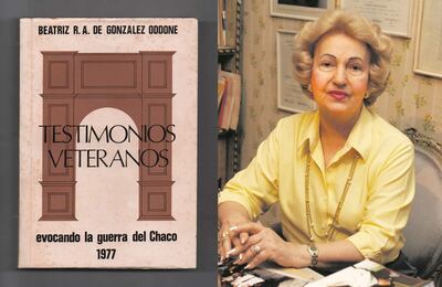 Beatriz Rodríguez Alcalá y su libro "Testimonios veteranos" (Asunción, Casa América, 1977, 608 pp).