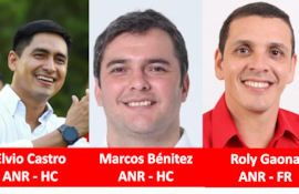 Precandidatos del Partido Colorado para la intendencia de Coronel Oviedo.
