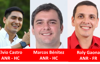 Precandidatos del Partido Colorado para la intendencia de Coronel Oviedo.