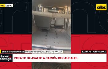 Intento de asalto a camión de caudales