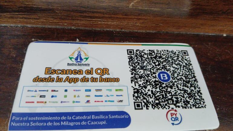 En cada banco se puede encontrar el código QR.
