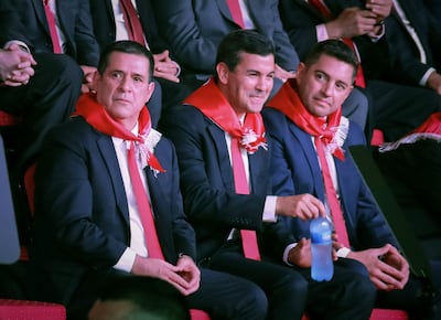 Horacio Cartes, Santiago Peña y Pedro Alliana 11 de febrero de 2023