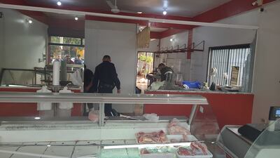 La carnicería Carnisur, asaltada ayer en Minga Guazú.