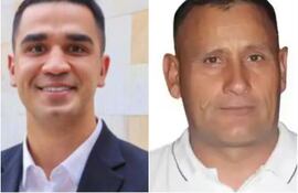Izq: Luis Fernando Bernal Mazó, titular de ESSAP y Ramón Rojas concejal de la ANR en Tacuaras y presunto planillero de ESSAP.
