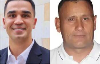 Izq: Luis Fernando Bernal Mazó, titular de ESSAP y Ramón Rojas concejal de la ANR en Tacuaras y presunto planillero de ESSAP.
