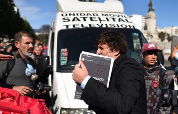 Marcha al Congreso sesión especial de Diputados por el veto de Milei a la Ley de Financiamiento Universitario. Foto Pedro Lázaro Fernández